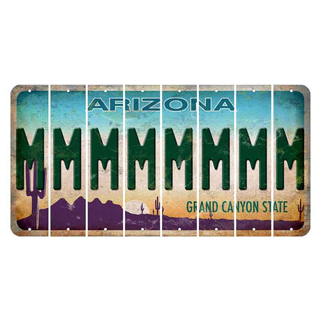 Arizona Desert Scene Cut License Plate Strips (Set of 8)