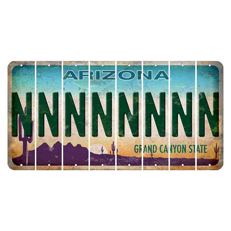 Arizona Desert Scene Cut License Plate Strips (Set of 8)