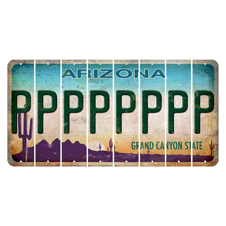 Arizona Desert Scene Cut License Plate Strips (Set of 8)