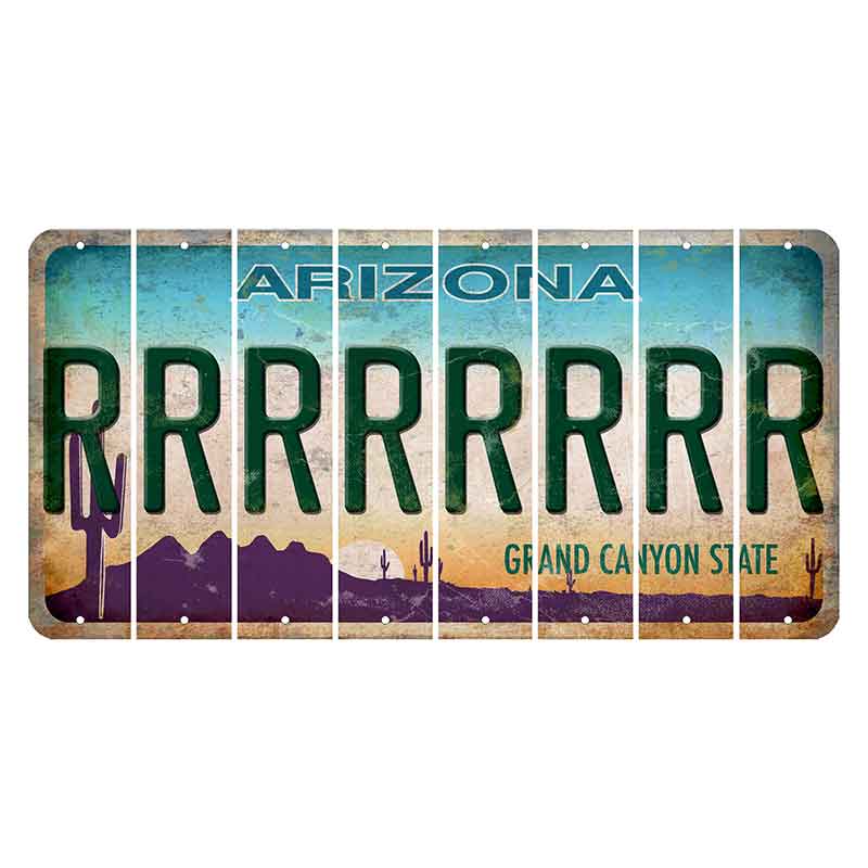 Arizona Desert Scene Cut License Plate Strips (Set of 8)