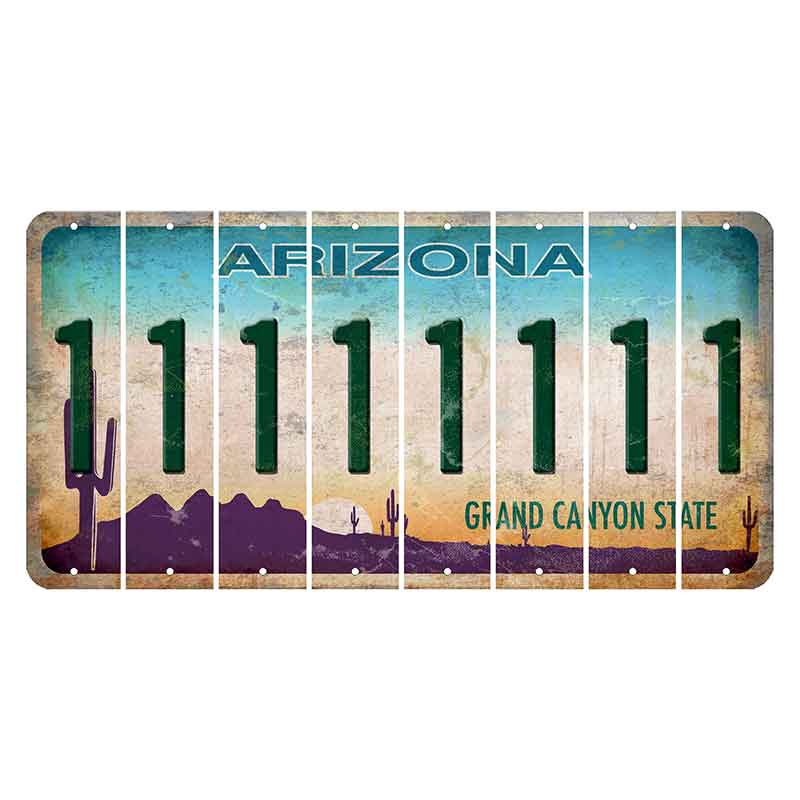 Arizona Desert Scene Cut License Plate Strips (Set of 8) 1