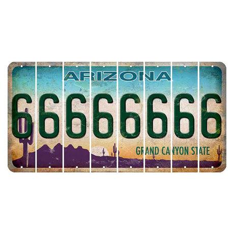 Arizona Desert Scene Cut License Plate Strips (Set of 8)