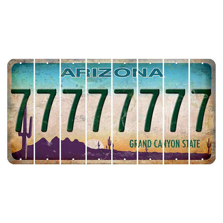 Arizona Desert Scene Cut License Plate Strips (Set of 8)