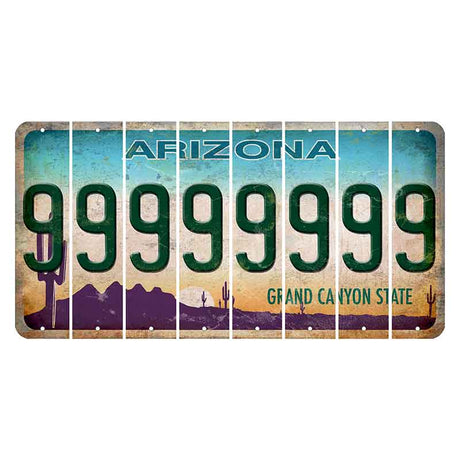 Arizona Desert Scene Cut License Plate Strips (Set of 8)