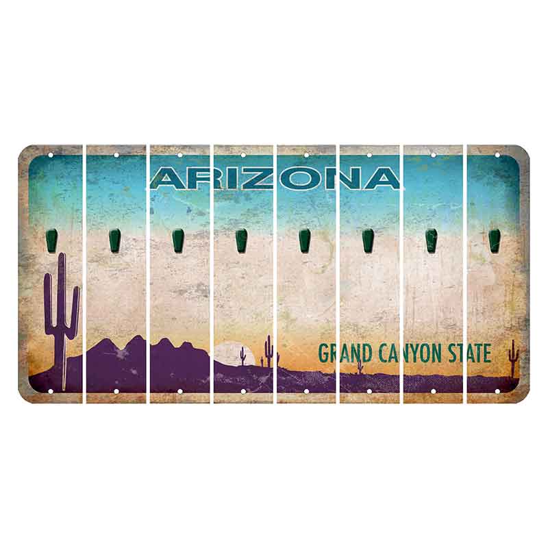 Arizona Desert Scene Cut License Plate Strips (Set of 8)