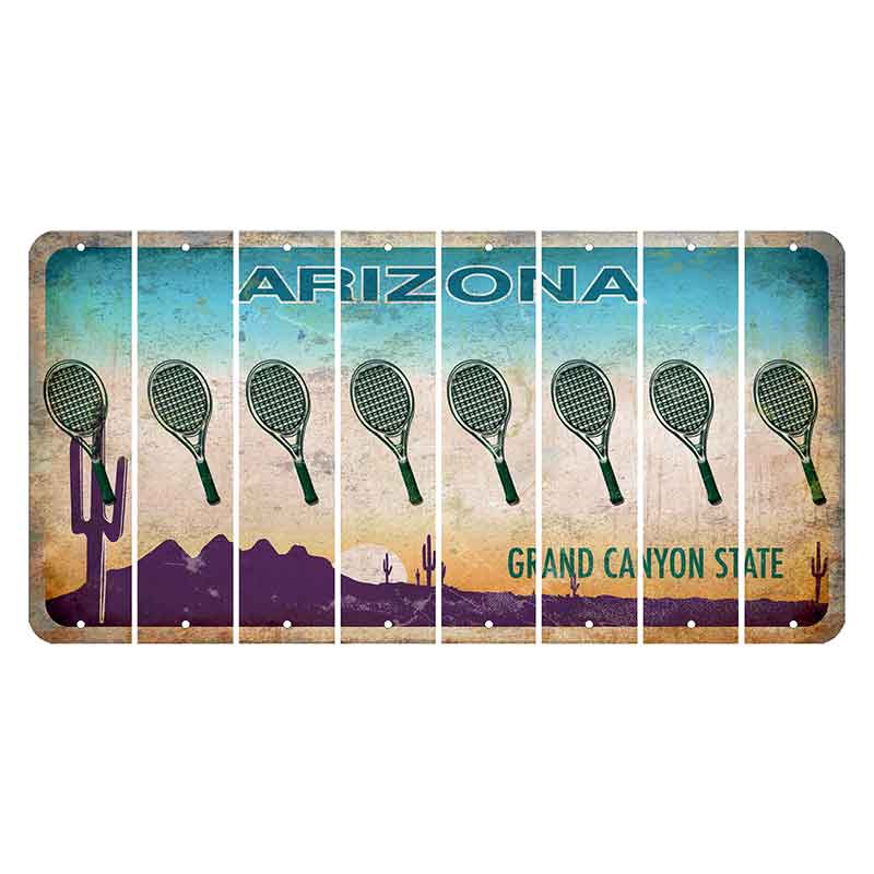 Arizona Desert Scene Cut License Plate Strips (Set of 8)