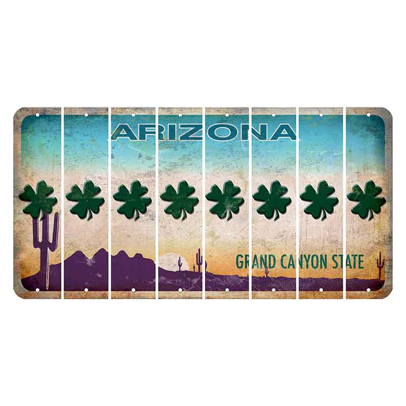 Arizona Desert Scene Cut License Plate Strips (Set of 8) Shamrock