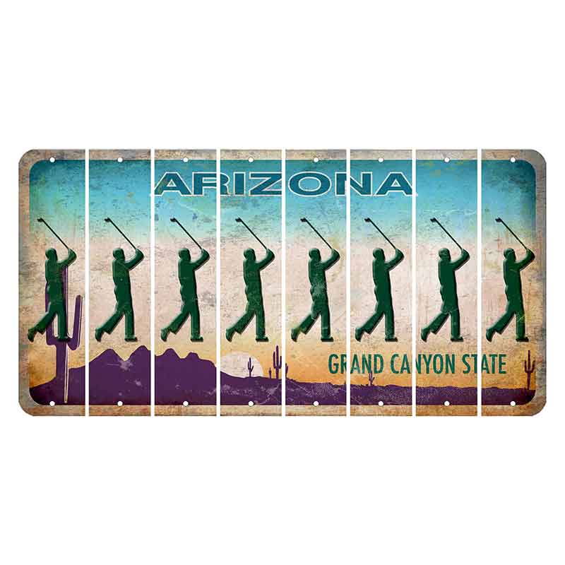 Arizona Desert Scene Cut License Plate Strips (Set of 8)