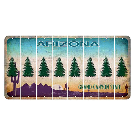 Arizona Desert Scene Cut License Plate Strips (Set of 8)