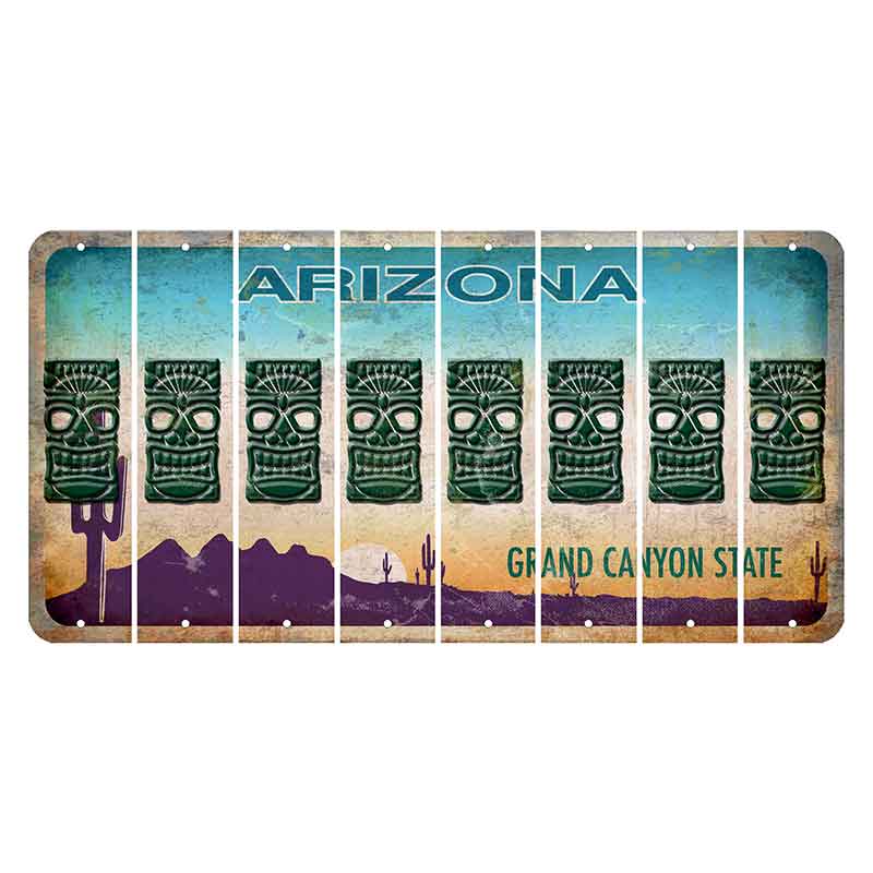 Arizona Desert Scene Cut License Plate Strips (Set of 8)