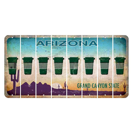 Arizona Desert Scene Cut License Plate Strips (Set of 8)