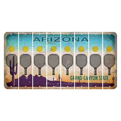 Arizona Desert Scene Cut License Plate Strips (Set of 8)