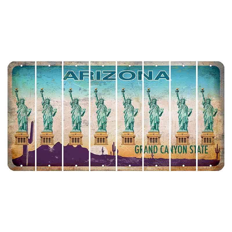 Arizona Desert Scene Cut License Plate Strips (Set of 8)