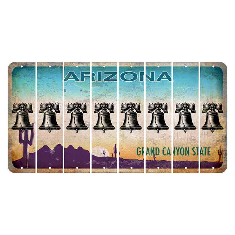 Arizona Desert Scene Cut License Plate Strips (Set of 8)