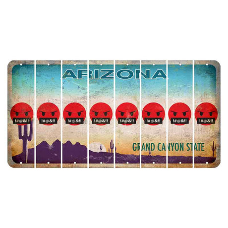 Arizona Desert Scene Cut License Plate Strips (Set of 8)