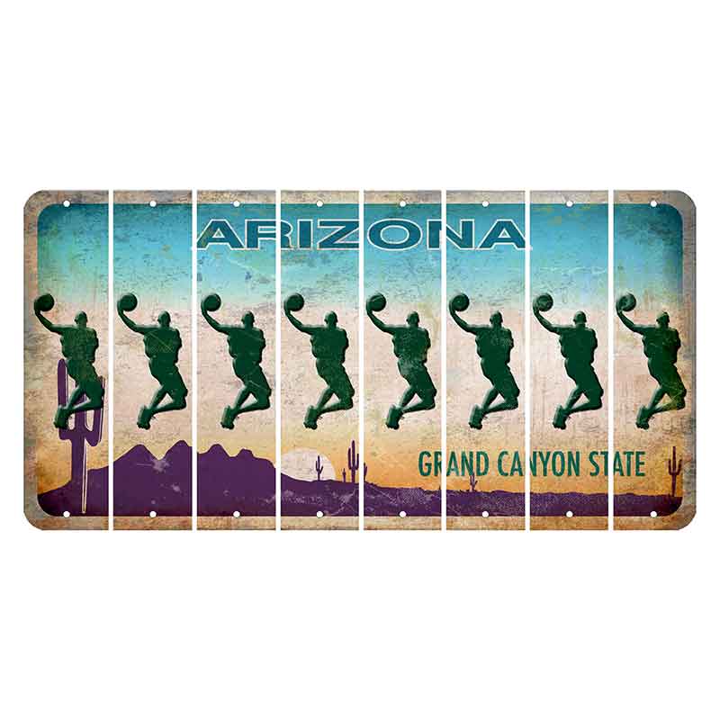 Arizona Desert Scene Cut License Plate Strips (Set of 8)