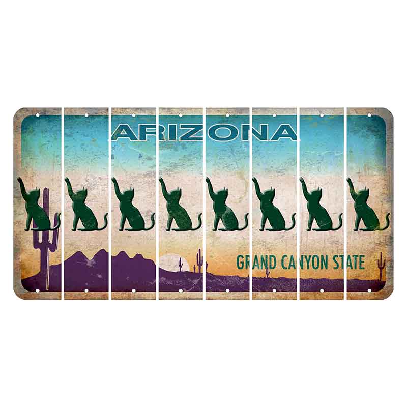 Arizona Desert Scene Cut License Plate Strips (Set of 8)