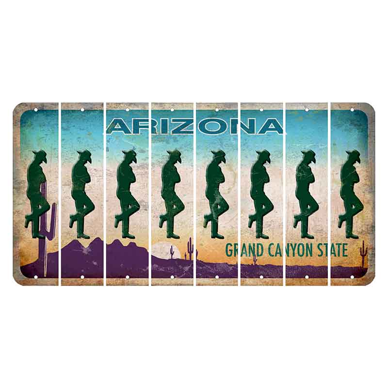 Arizona Desert Scene Cut License Plate Strips (Set of 8)