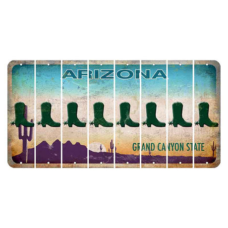 Arizona Desert Scene Cut License Plate Strips (Set of 8)