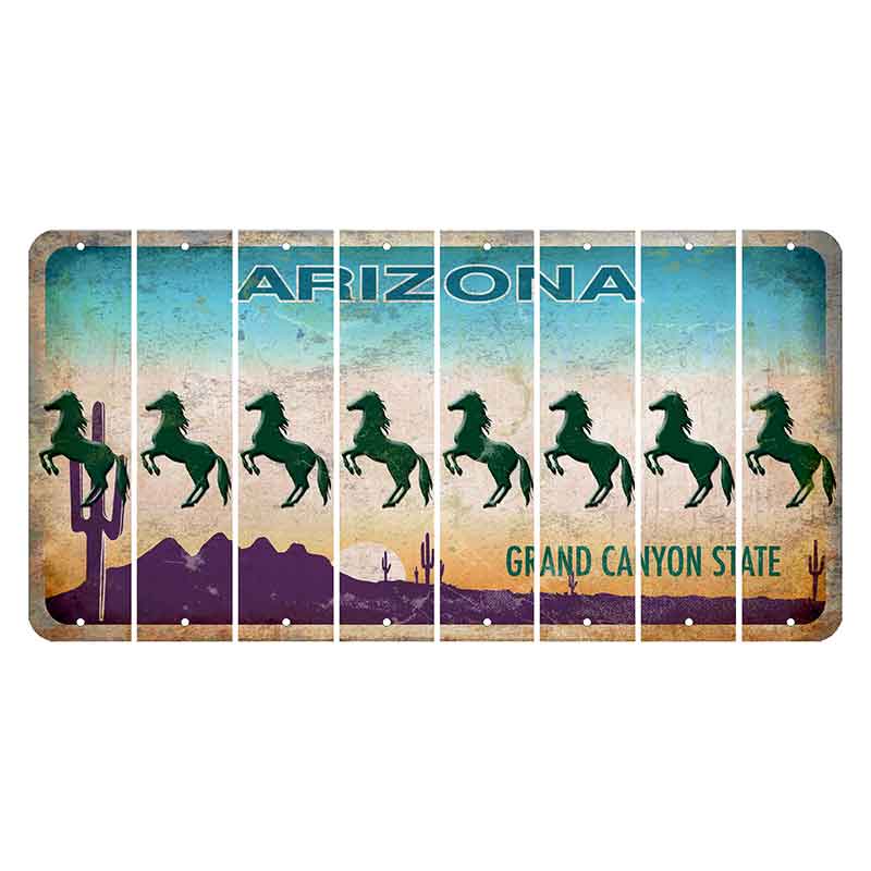 Arizona Desert Scene Cut License Plate Strips (Set of 8)