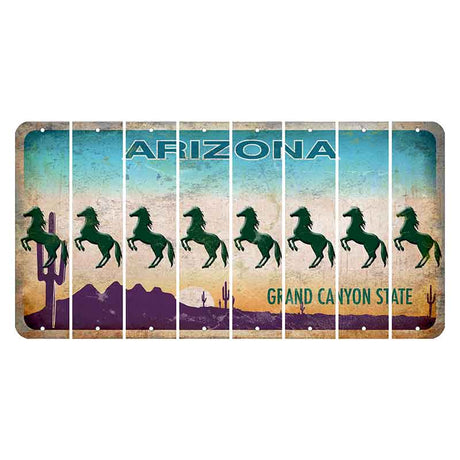 Arizona Desert Scene Cut License Plate Strips (Set of 8)