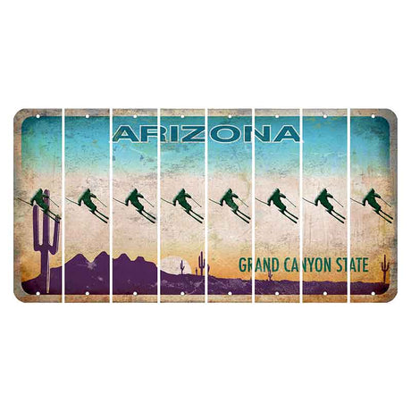 Arizona Desert Scene Cut License Plate Strips (Set of 8)