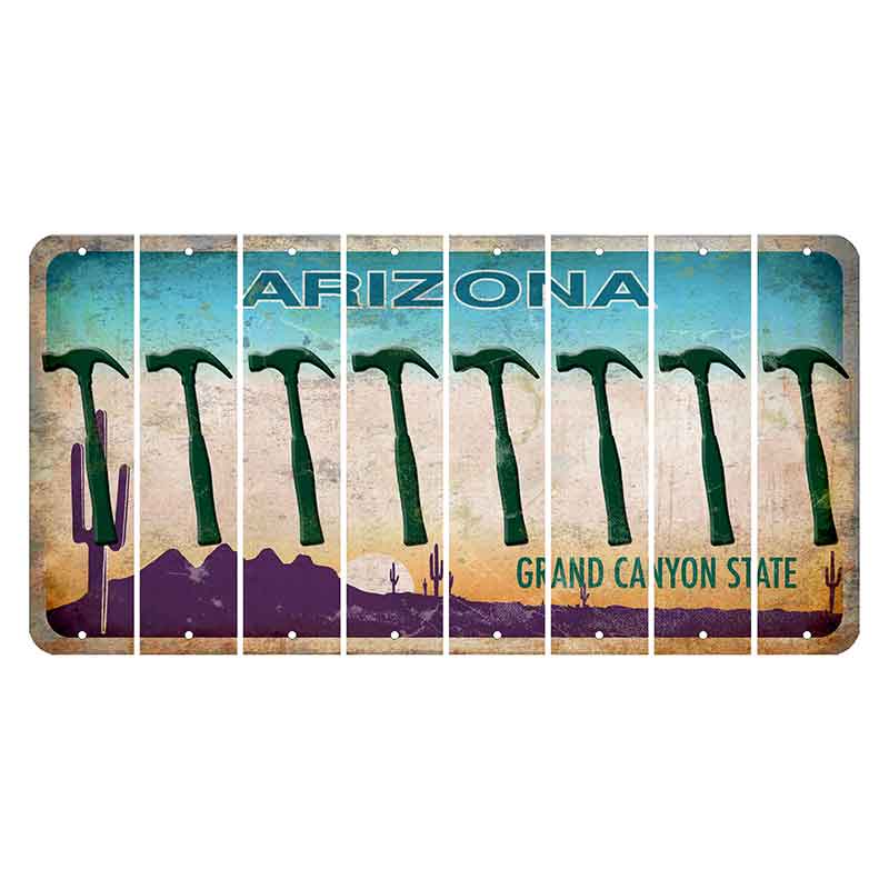 Arizona Desert Scene Cut License Plate Strips (Set of 8)