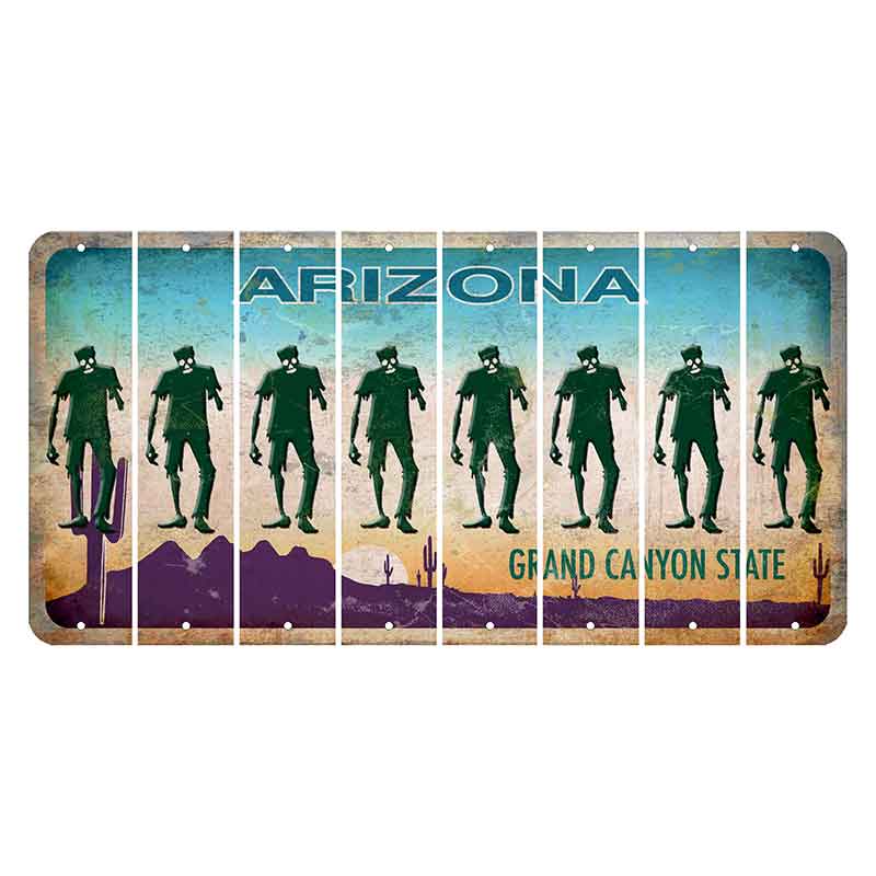 Arizona Desert Scene Cut License Plate Strips (Set of 8)