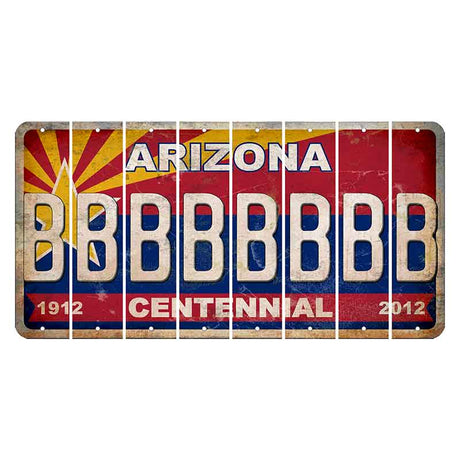 Arizona Centennial Cut License Plate Strips (Set of 8)