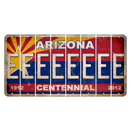 Arizona Centennial Cut License Plate Strips (Set of 8)