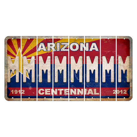 Arizona Centennial Cut License Plate Strips (Set of 8)