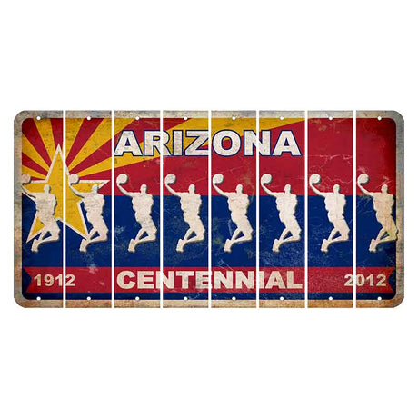 Arizona Centennial Cut License Plate Strips (Set of 8)