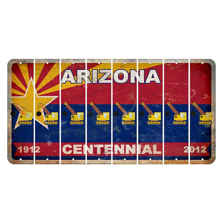 Arizona Centennial Cut License Plate Strips (Set of 8)