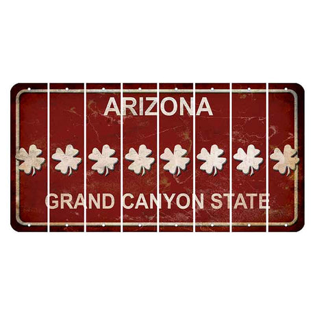 Arizona Maroon Cut License Plate Strips (Set of 8)