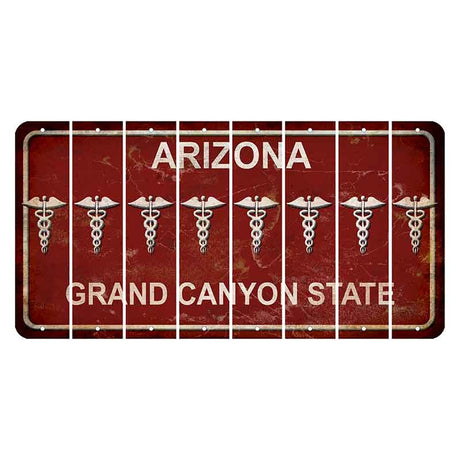 Arizona Maroon Cut License Plate Strips (Set of 8)