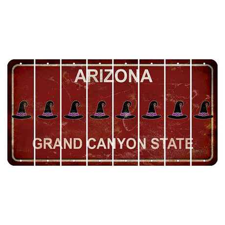 Arizona Maroon Cut License Plate Strips (Set of 8)