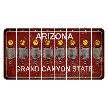 Arizona Maroon Cut License Plate Strips (Set of 8)