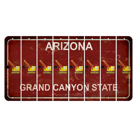 Arizona Maroon Cut License Plate Strips (Set of 8)