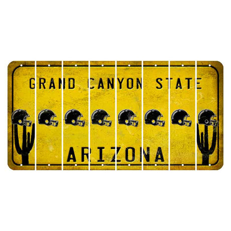 Arizona Yellow Cut License Plate Strips (Set of 8)