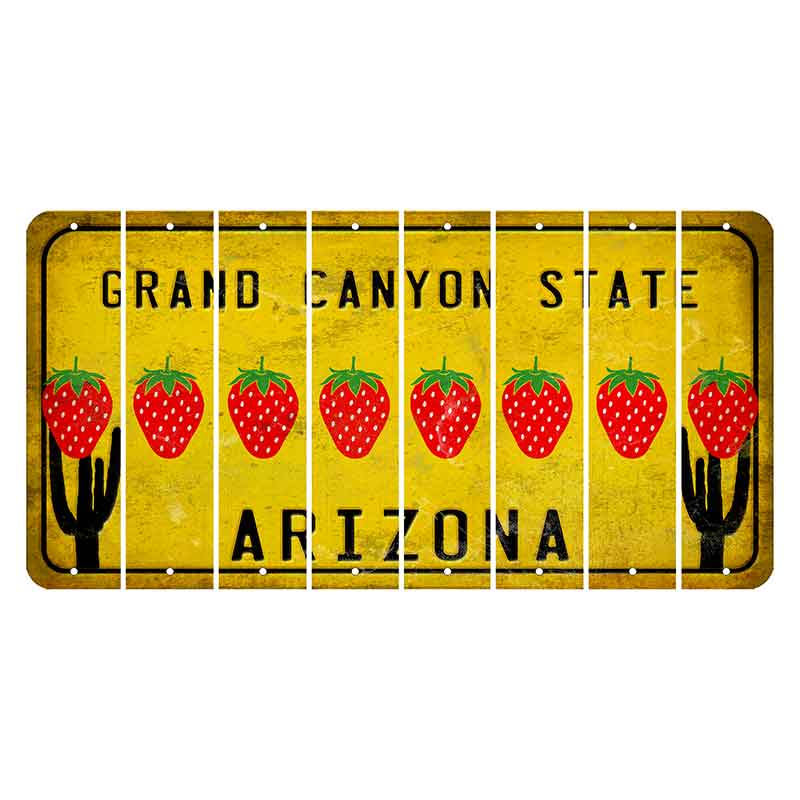 Arizona Yellow Cut License Plate Strips (Set of 8) Stethoscope