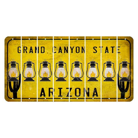 Arizona Yellow Cut License Plate Strips (Set of 8)