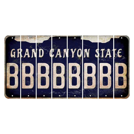 Arizona Navy Cut License Plate Strips (Set of 8)