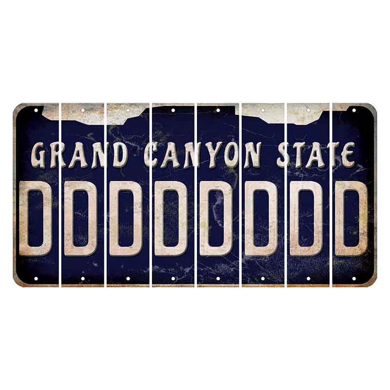 Arizona Navy Cut License Plate Strips (Set of 8)