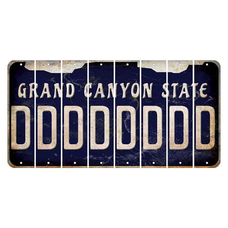 Arizona Navy Cut License Plate Strips (Set of 8)