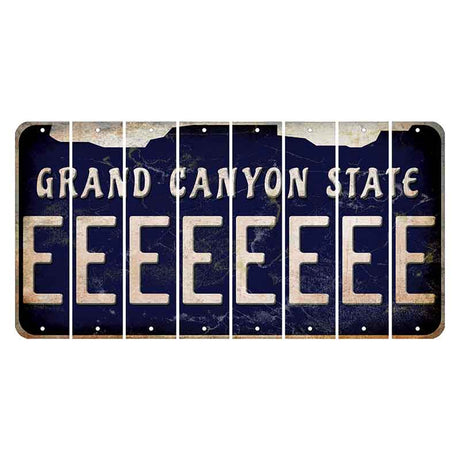 Arizona Navy Cut License Plate Strips (Set of 8)