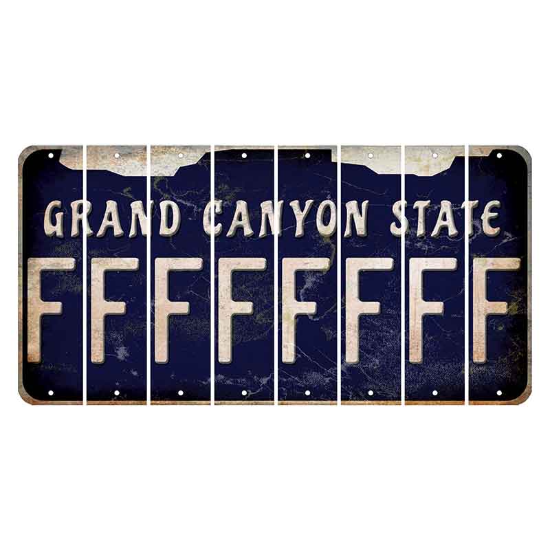 Arizona Navy Cut License Plate Strips (Set of 8)