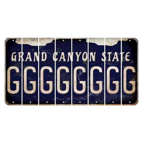 Arizona Navy Cut License Plate Strips (Set of 8)