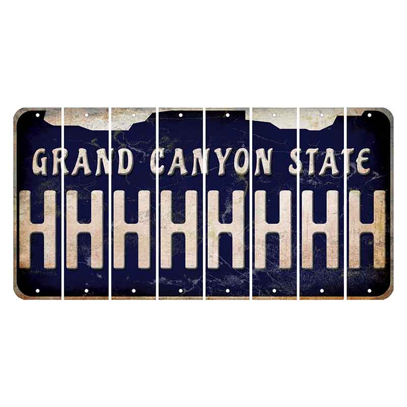 Arizona Navy Cut License Plate Strips (Set of 8)