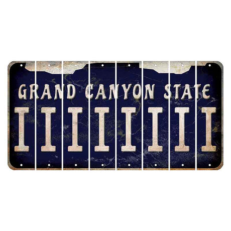 Arizona Navy Cut License Plate Strips (Set of 8)