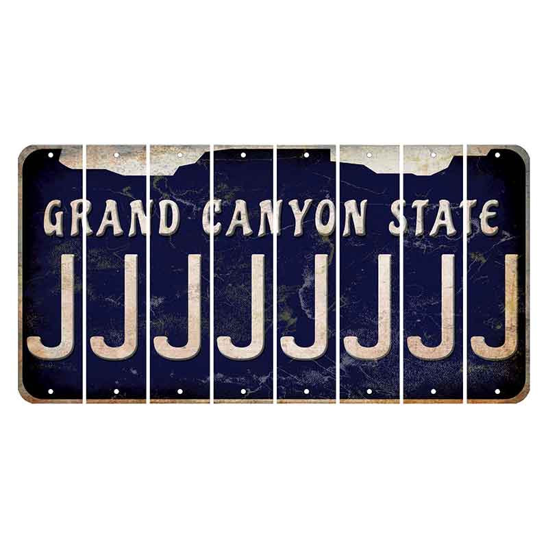 Arizona Navy Cut License Plate Strips (Set of 8)